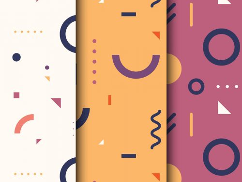 Geometric Memphis Pattern Collection