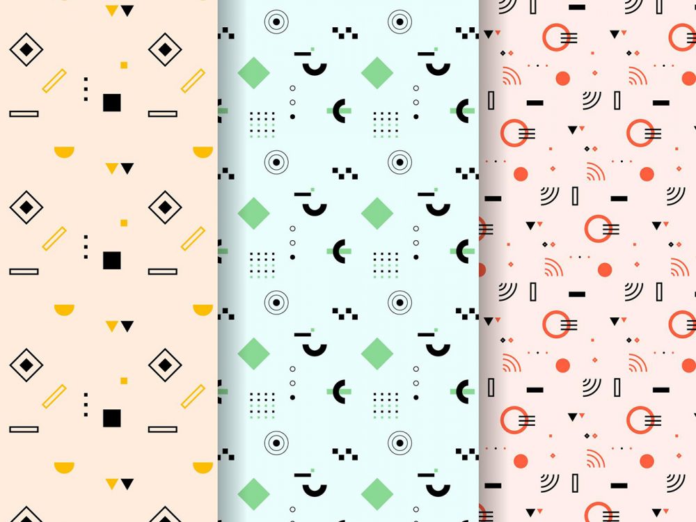 Geometric Memphis Pattern Collection