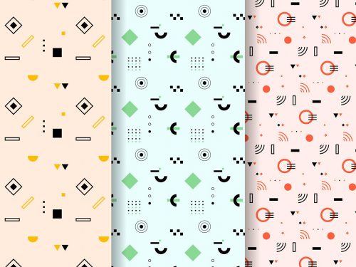 Geometric Memphis Pattern Collection
