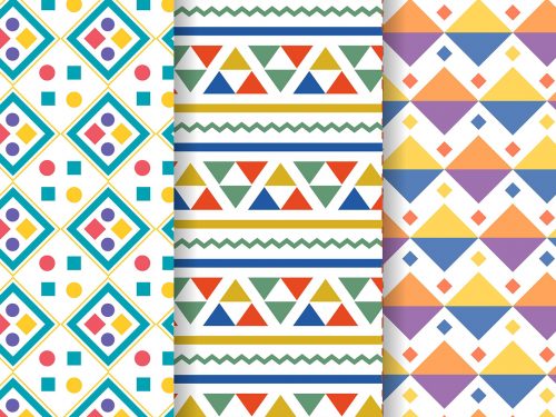 Geometric Memphis Pattern Collection