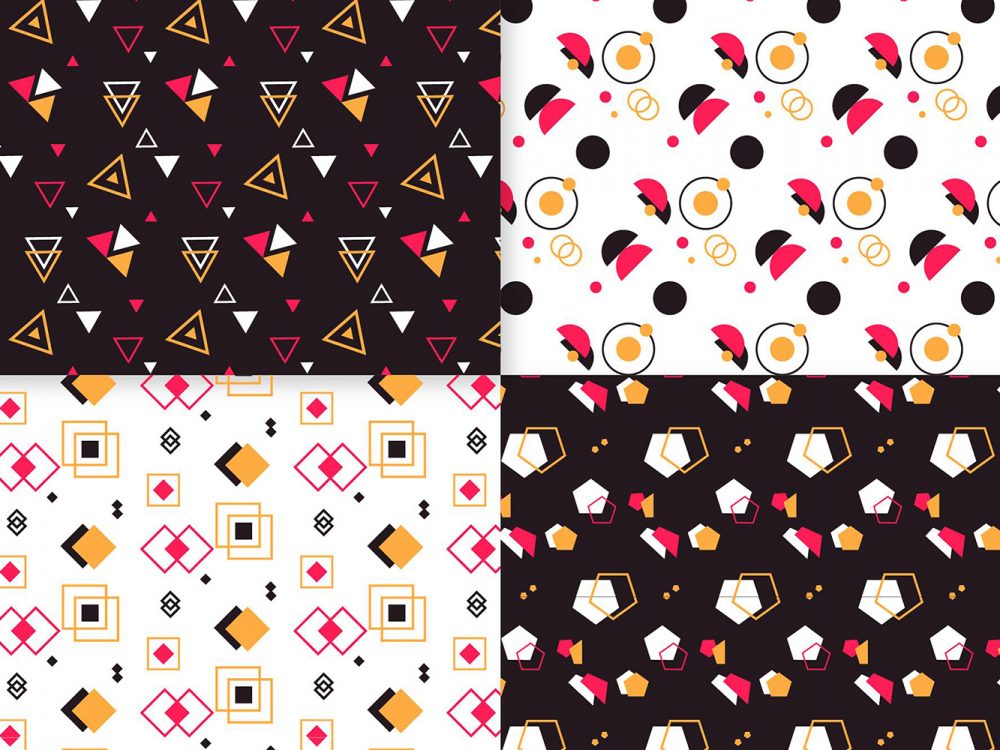 Geometric Memphis Pattern Collection