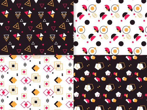 Geometric Memphis Pattern Collection