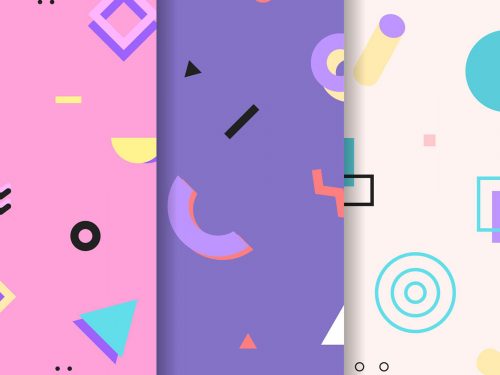 Geometric Memphis Pattern Collection