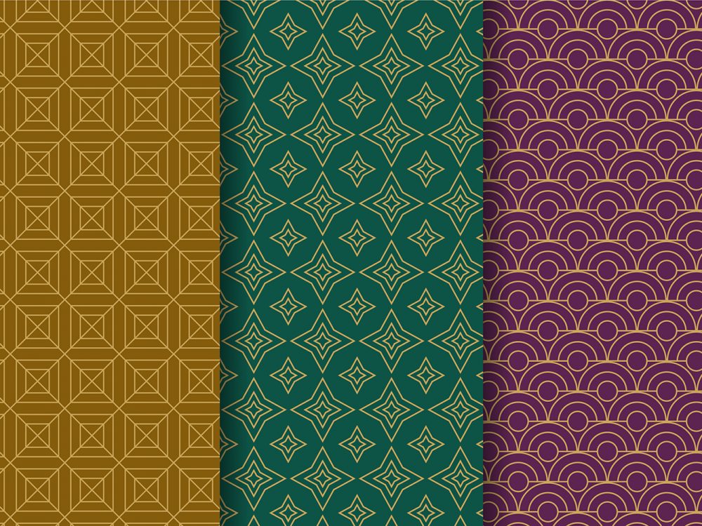 Geometric Memphis Pattern Collection
