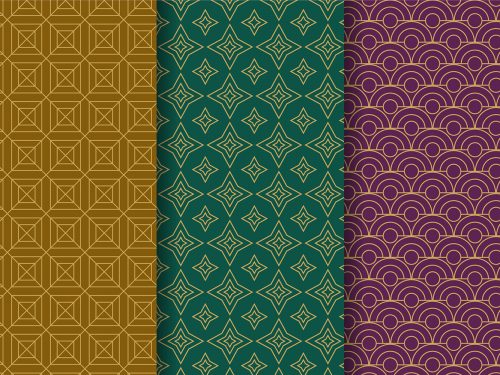 Geometric Memphis Pattern Collection