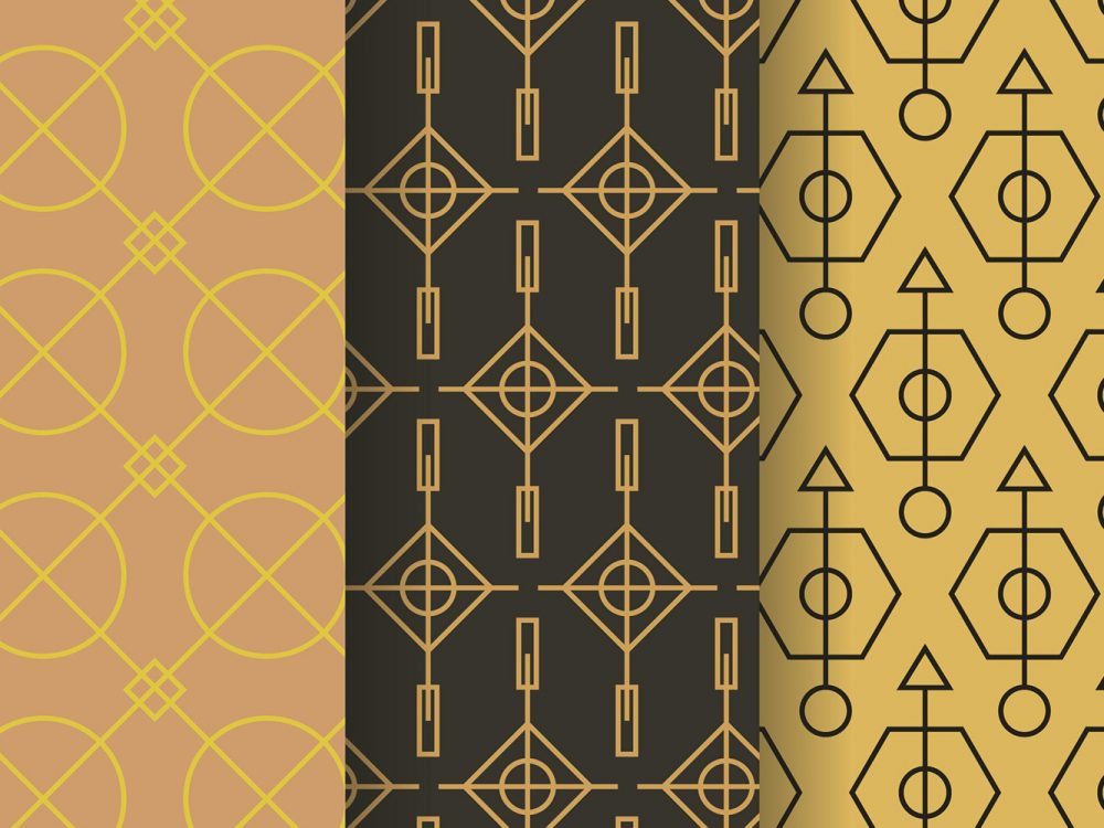 Geometric Memphis Pattern Collection