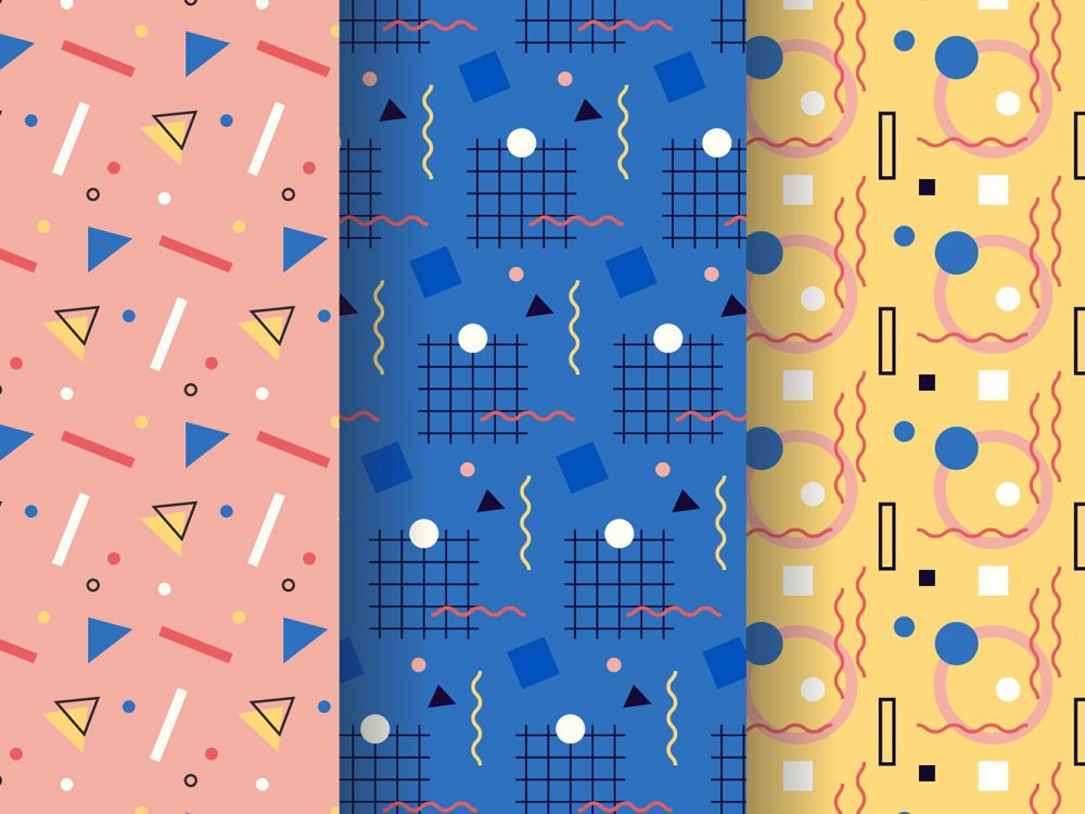 Geometric Memphis Pattern Collection