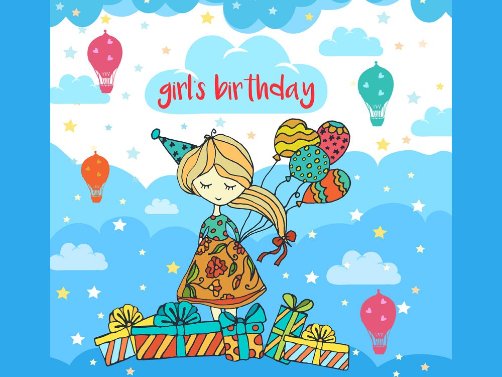 Girl’s Birthday Free Vector Illustration