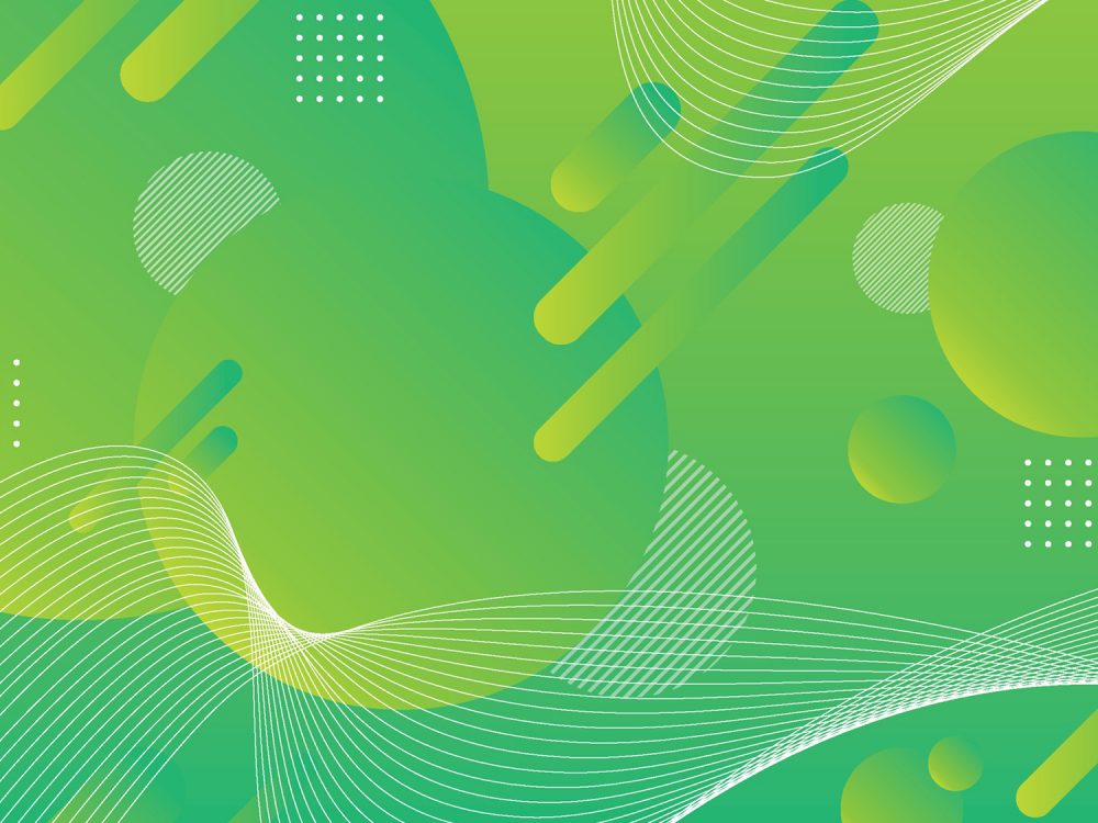 Green Geometric Waves Background