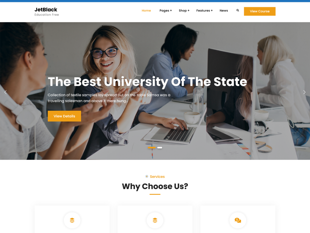 JetBlack Education WordPress Theme