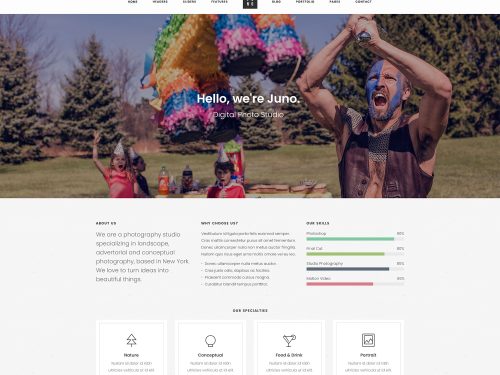 Juno Free Homepage PSD