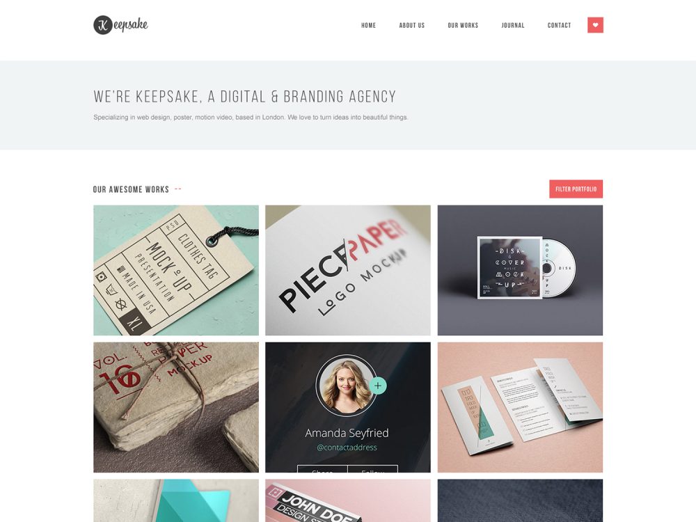 Keepsake Free Homepage PSD