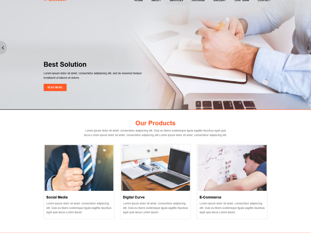 Lancer Business Simple Bootstrap Template