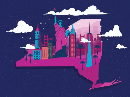 Landmark in New York Illustration