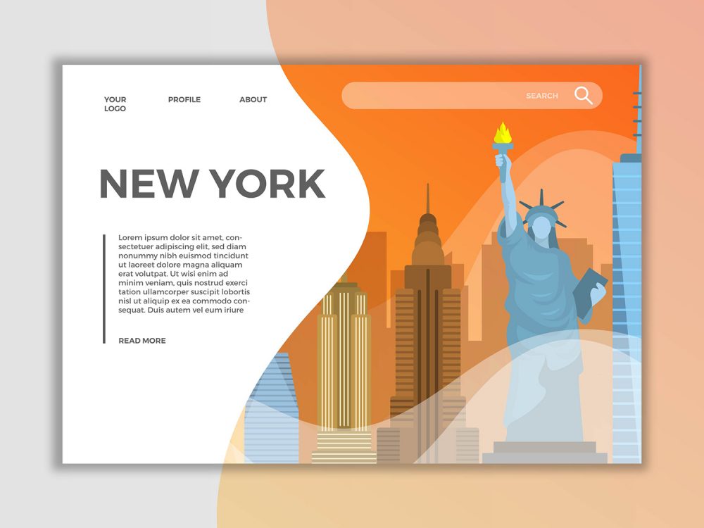 Landmark in New York Illustration