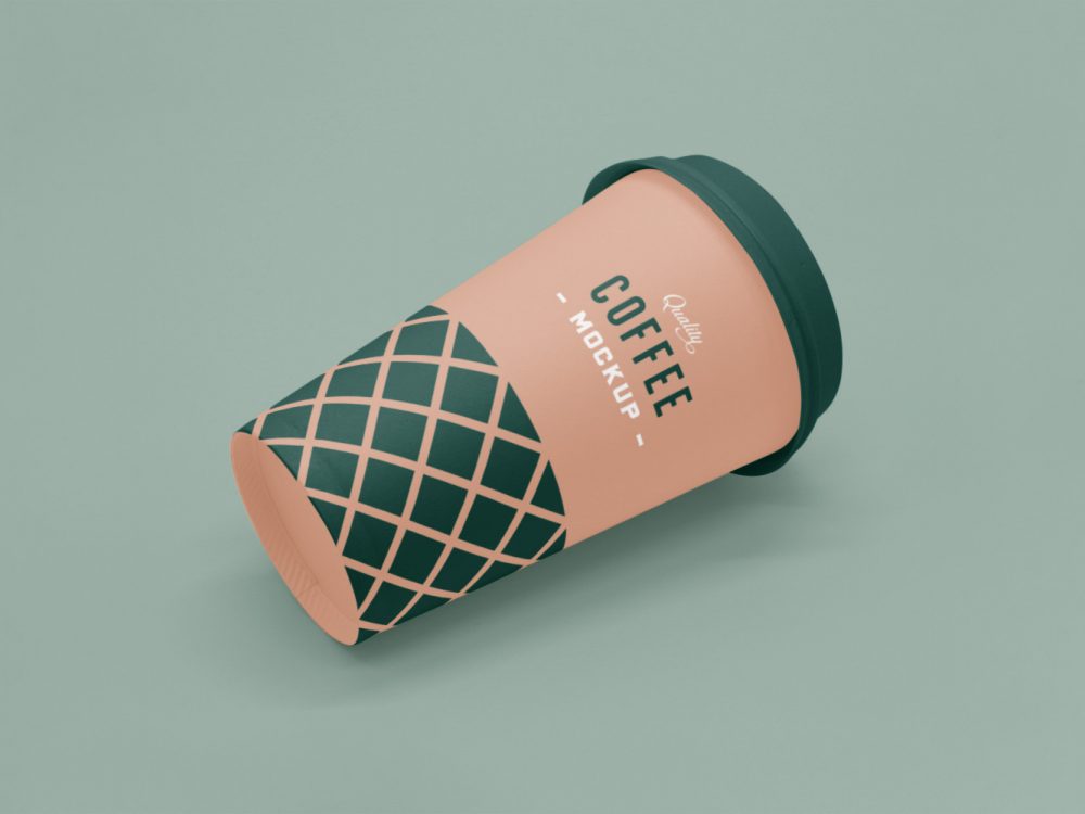 Lying Coffee Cup Mockup
