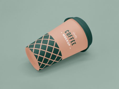 Lying Coffee Cup Mockup
