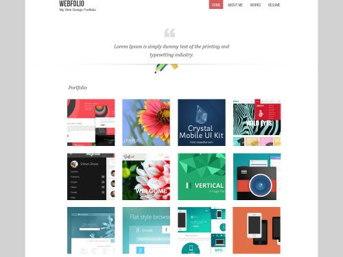 Minimal Portfolio Template PSD with Mobile Version
