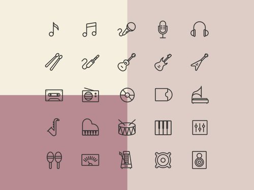 Music Vector Free Icon Set