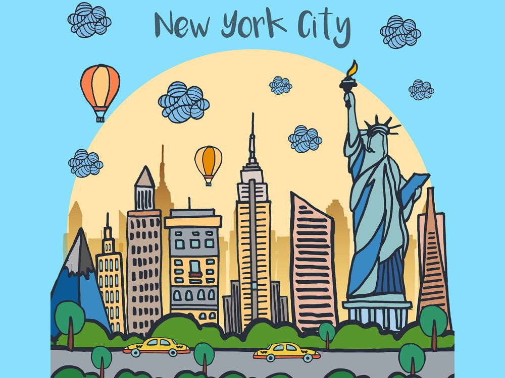 New York City Vector Free Illustration