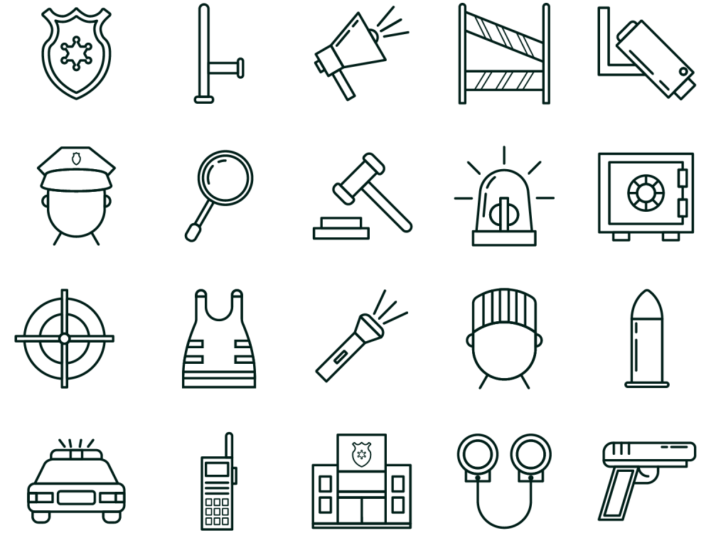 Police Vector Free Icon Set