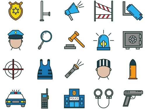 Police Vector Free Icon Set