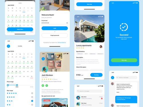Real Estate UI Kit Light Mode