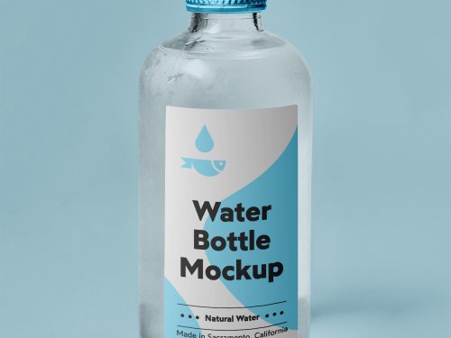 Small Glass Bottle Mockup