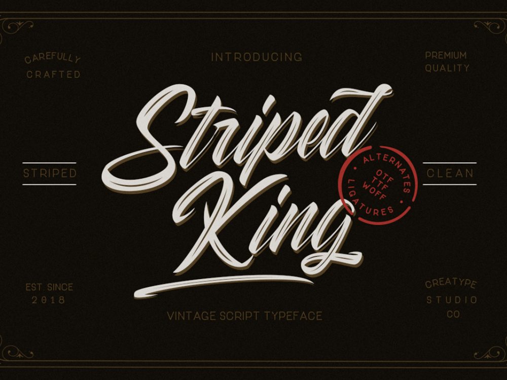 Striped King Free Font