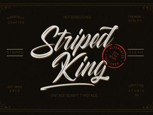 Striped King Free Font