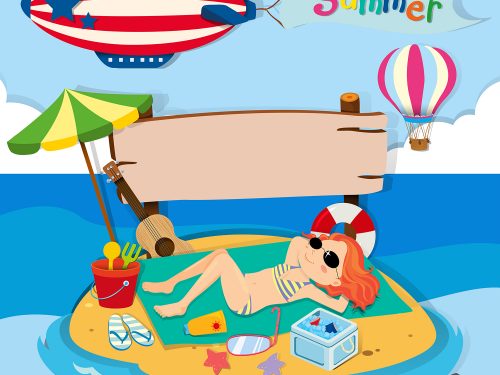 Summer Vacation Illustration