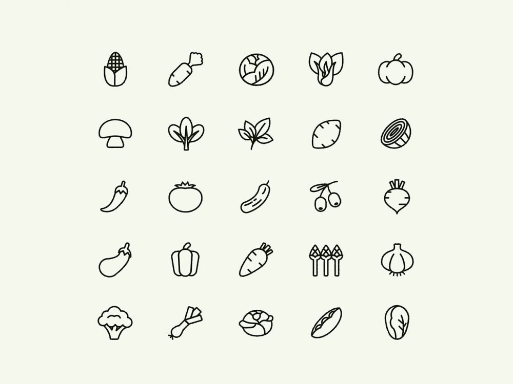 Vegetable Vector Icons