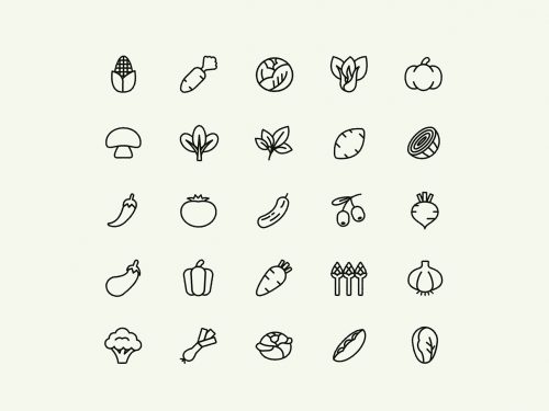 Vegetable Vector Icons