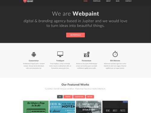 Webpaint Free Homepage PSD