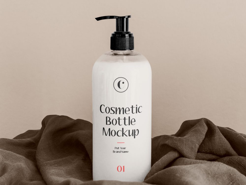 White Cosmetics Bottle Mockup