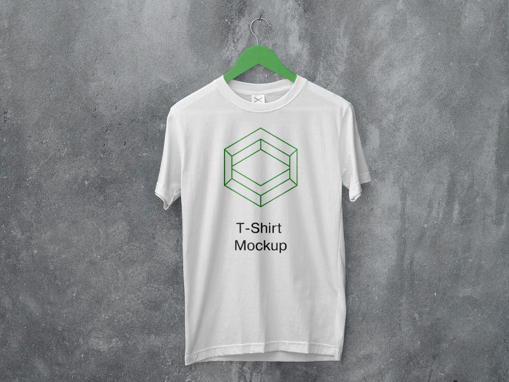 White Hanging T-Shirt Mockup
