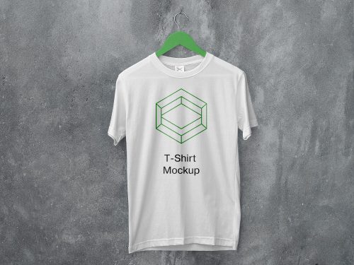 White Hanging T-Shirt Mockup