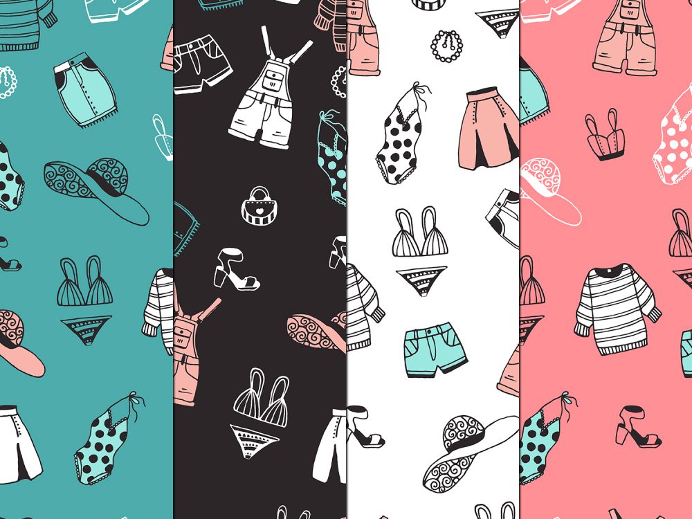 Women’s Clothing Illustration Vector Free Pattern