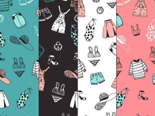 Women’s Clothing Illustration Vector Free Pattern