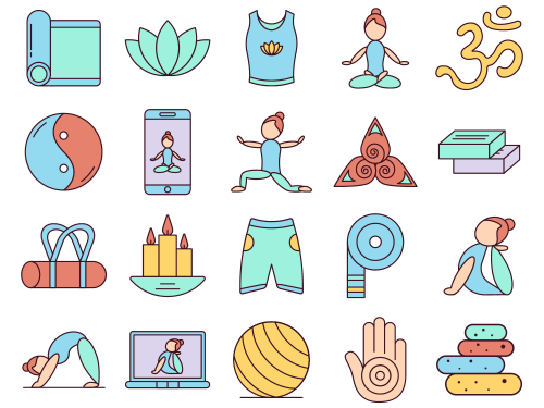 Yoga Free Vector Icon Set