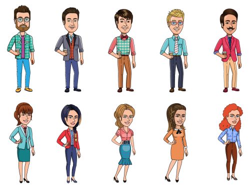 10 Free Flat Character Designs