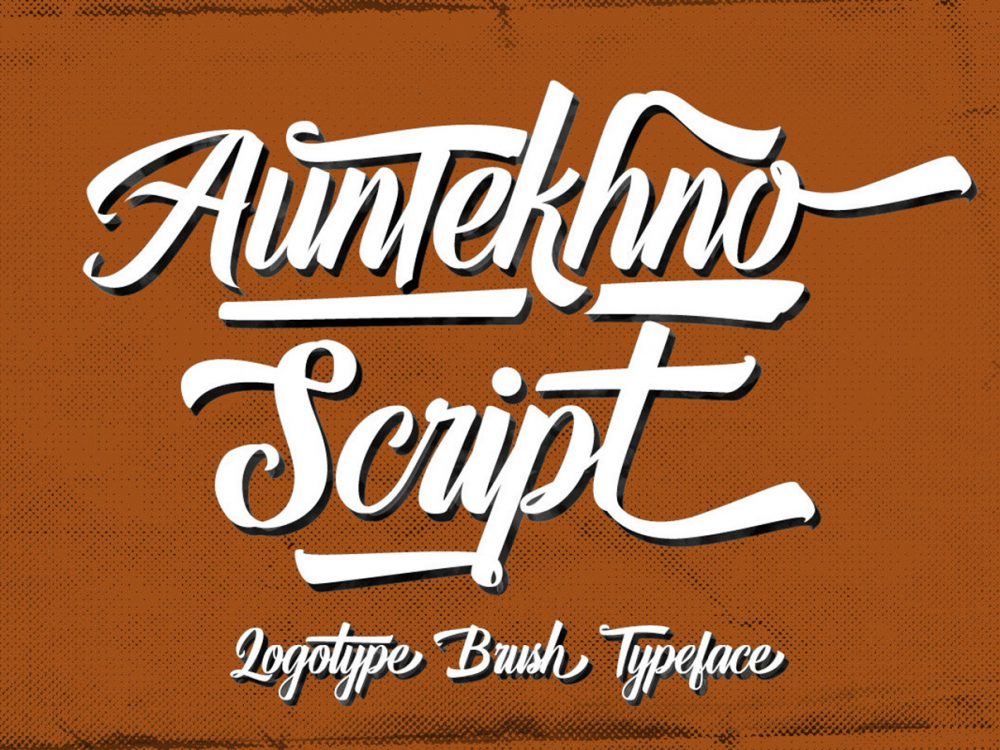 Auntekhno Script Free Font