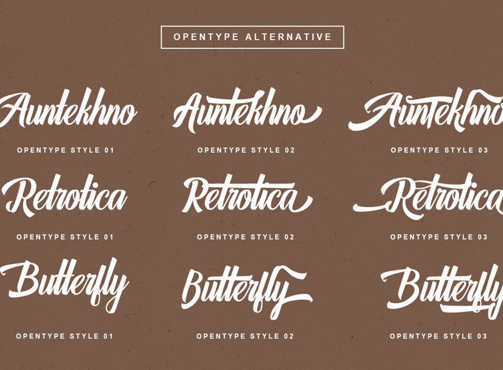 Auntekhno Script Free Font