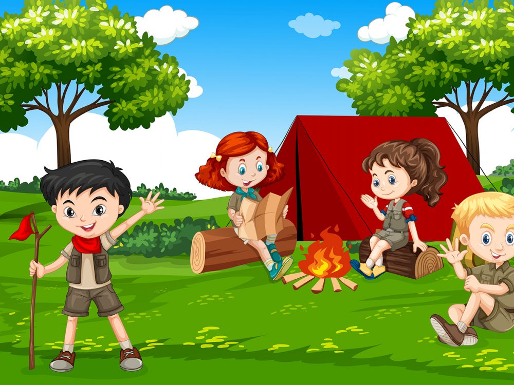 Boy Scout and Girl Scout Camping