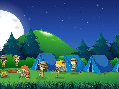 Boy Scout and Girl Scout Camping