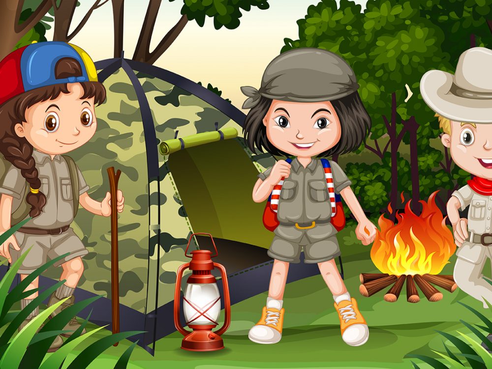 Boy Scout and Girl Scout Camping