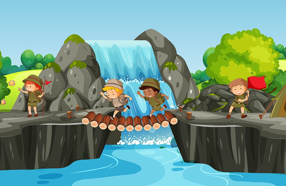 Boy Scout and Girl Scout Camping