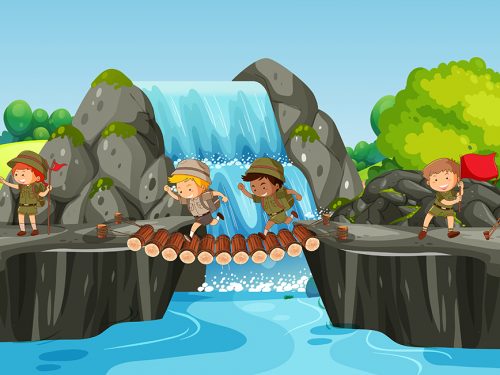 Boy Scout and Girl Scout Camping