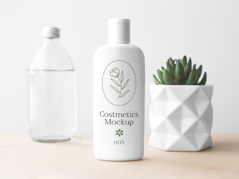 Cosmetics Bottle PSD Mockup