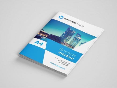 Free A4 Brochure Mockup